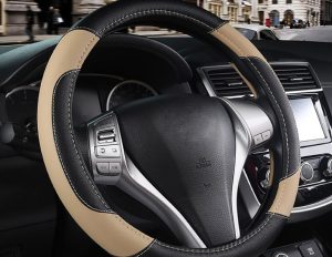 Leather Car Steering Wheel Cover